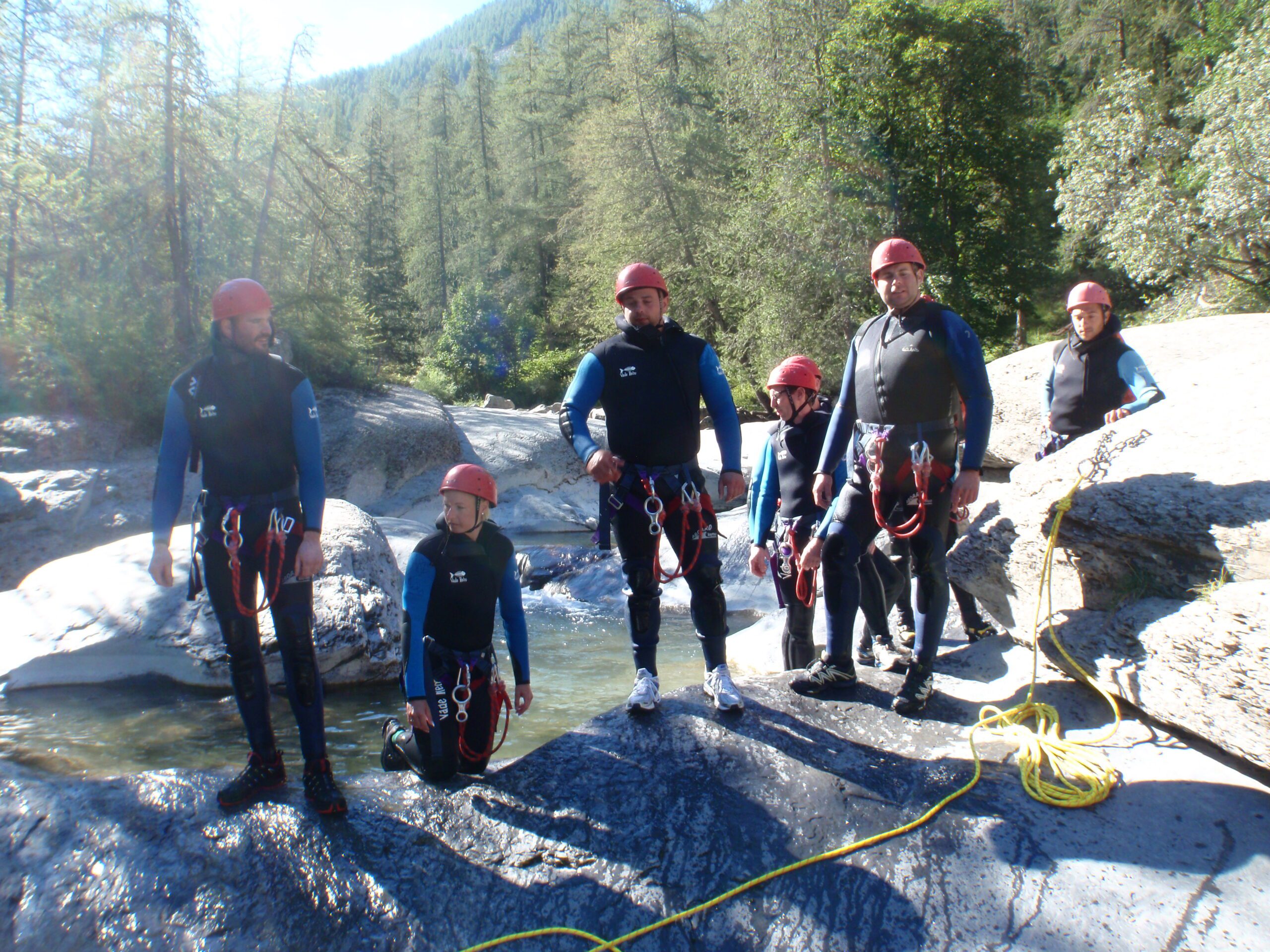 Groupe pour le canyoning dans le Verdon