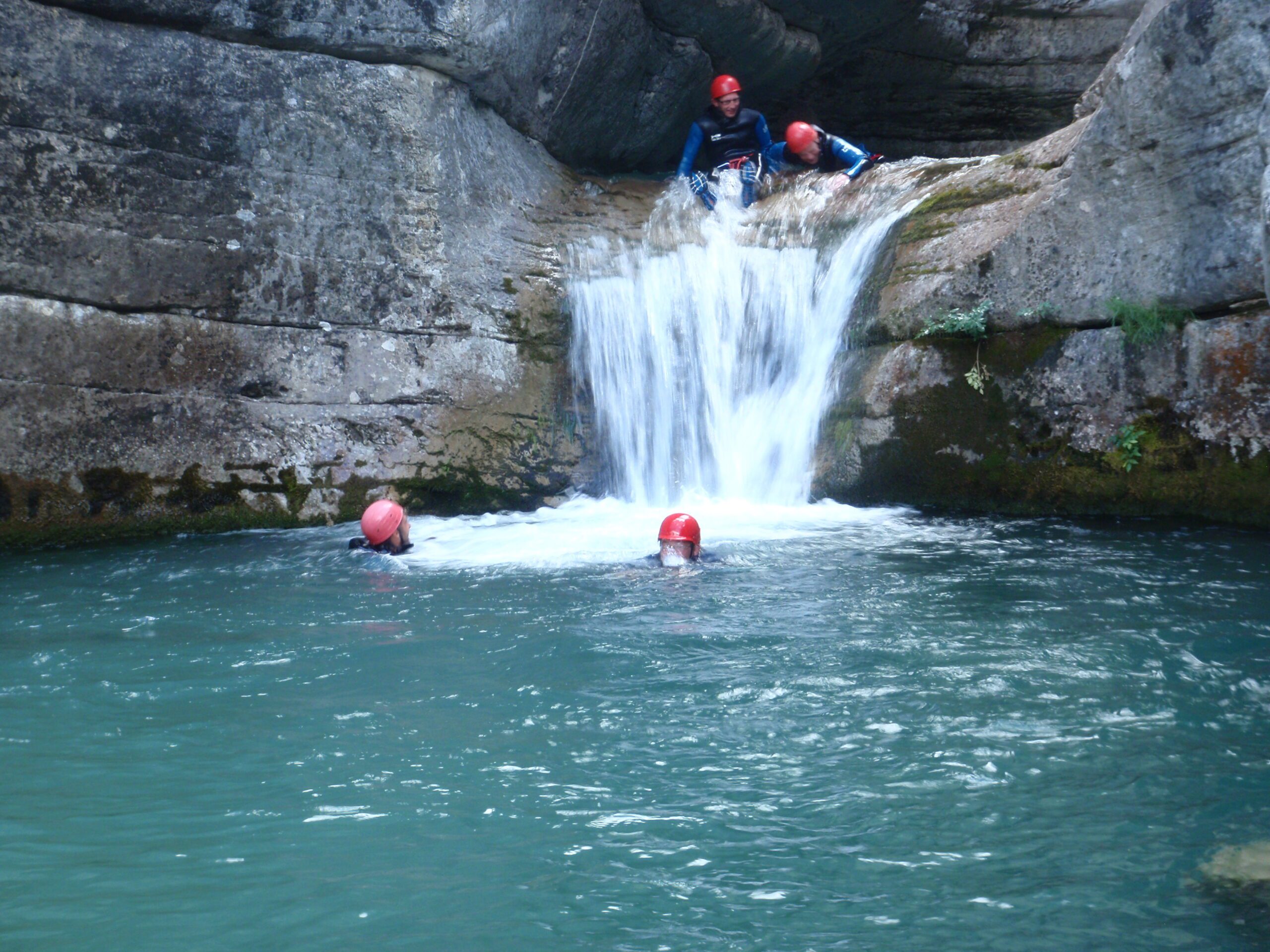 toboggan session de canyoning dans le verdon