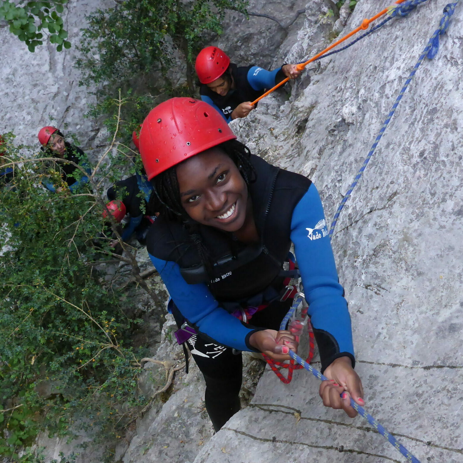 descente en rappel canyoning dans le Jarbon