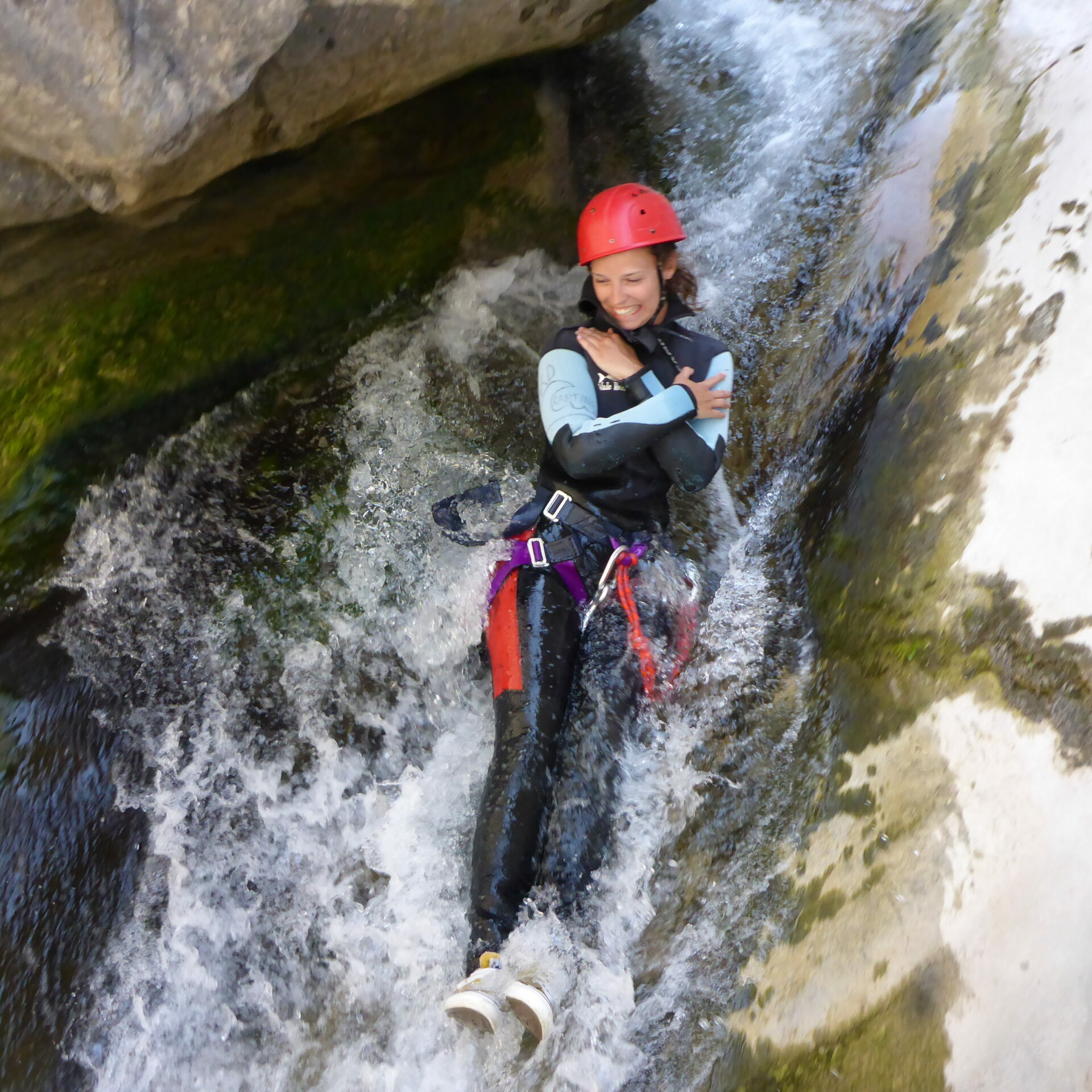 glissade canyoning Saint Auban