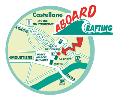 plan d'accès à Castellane